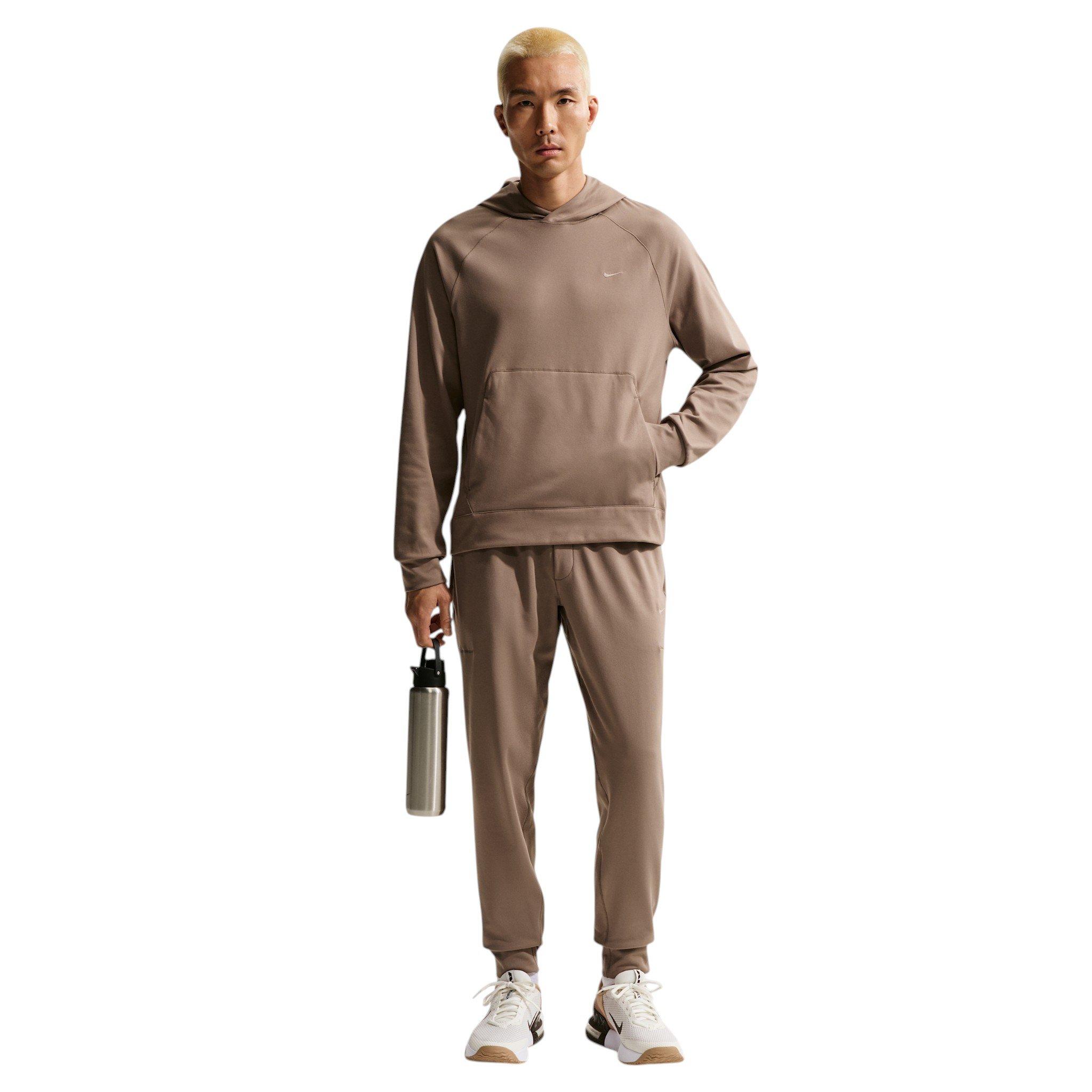Nike Men's Primary NanoKnit Dri-FIT UV Protection Pullover Performance Hoodie - Brown - BROWN